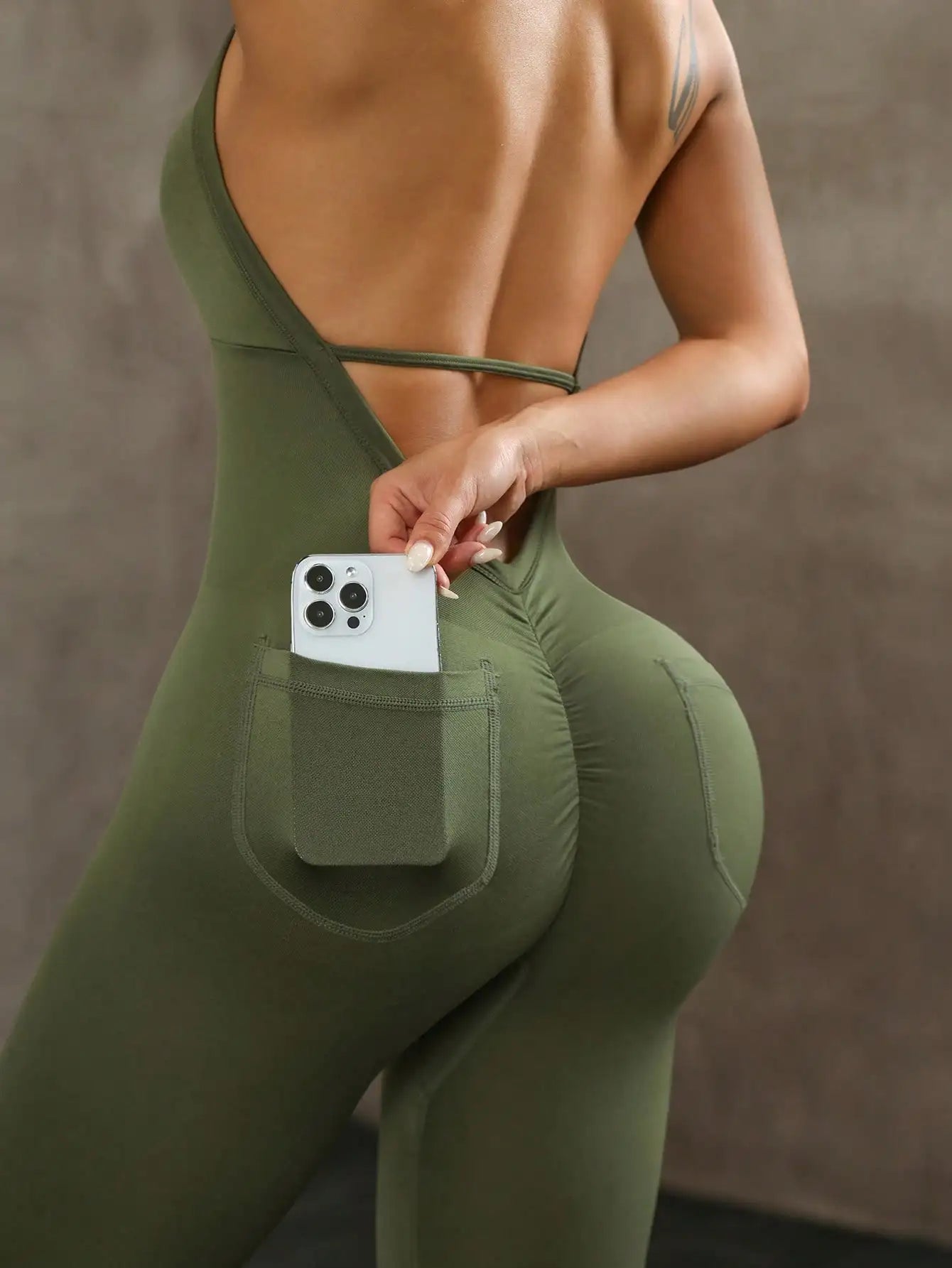 Backless Yoga Compression Leggings